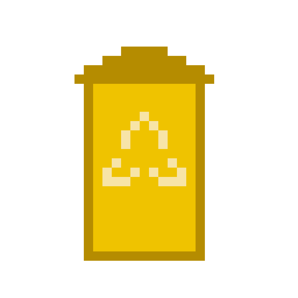Lixeira Pixel art Metal