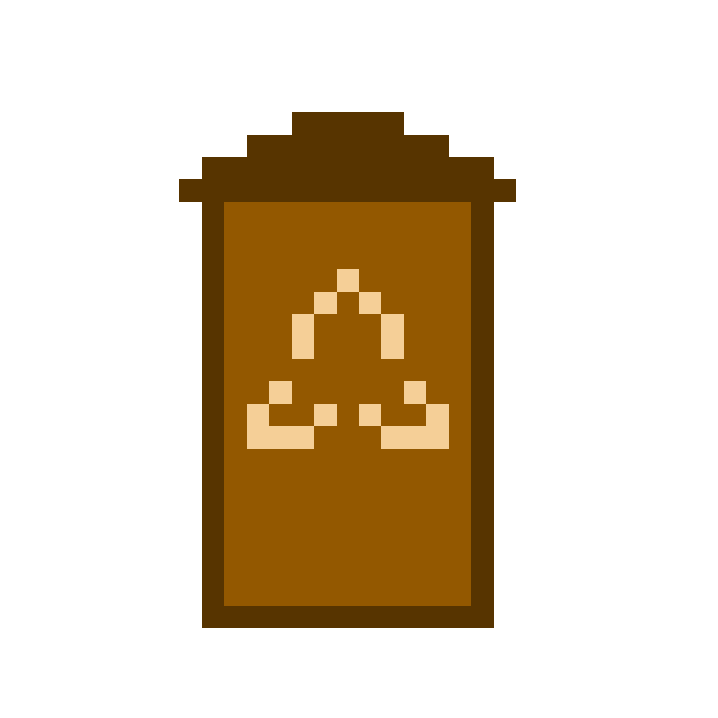 Lixeira Pixel art Orgânico