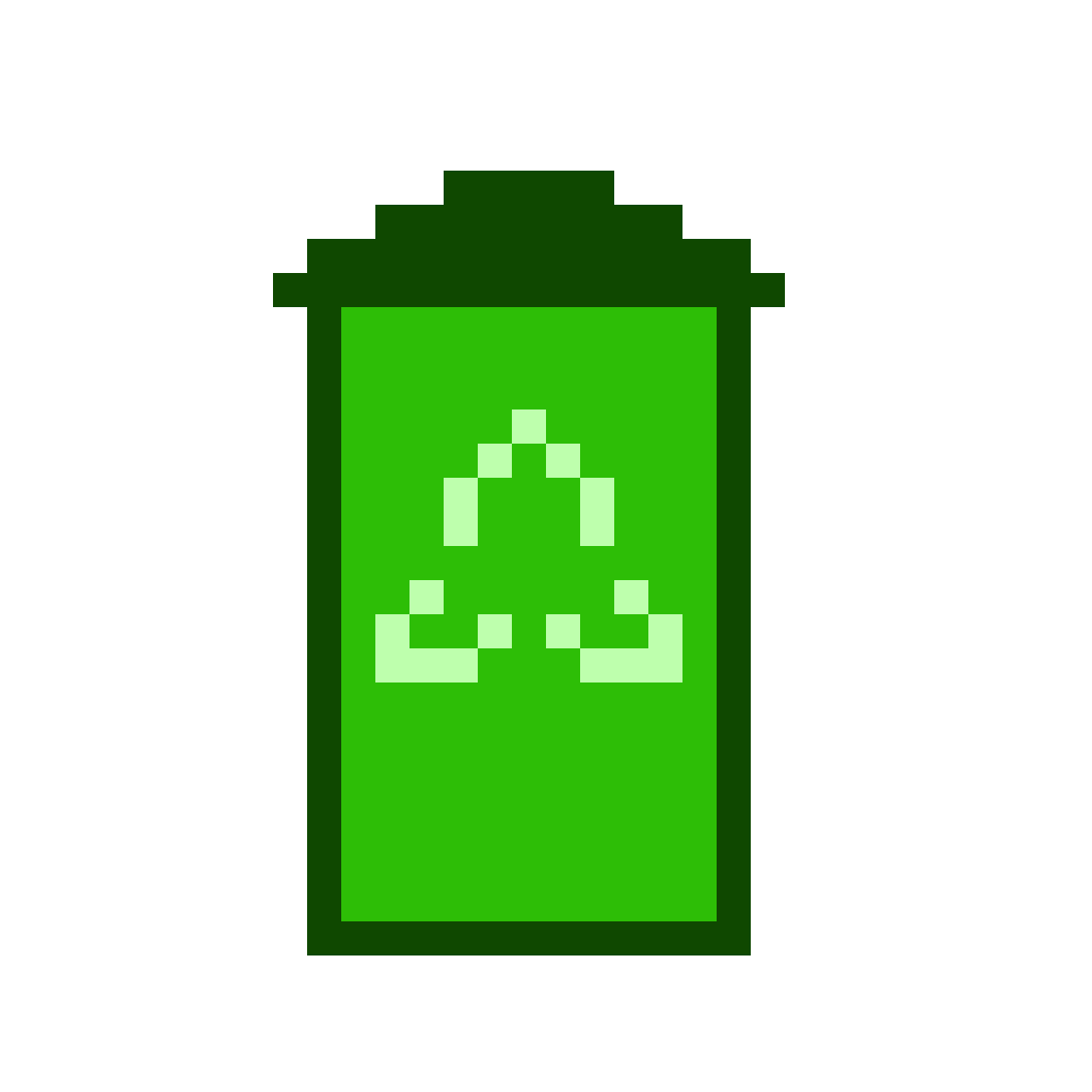Lixeira Pixel art Vidro