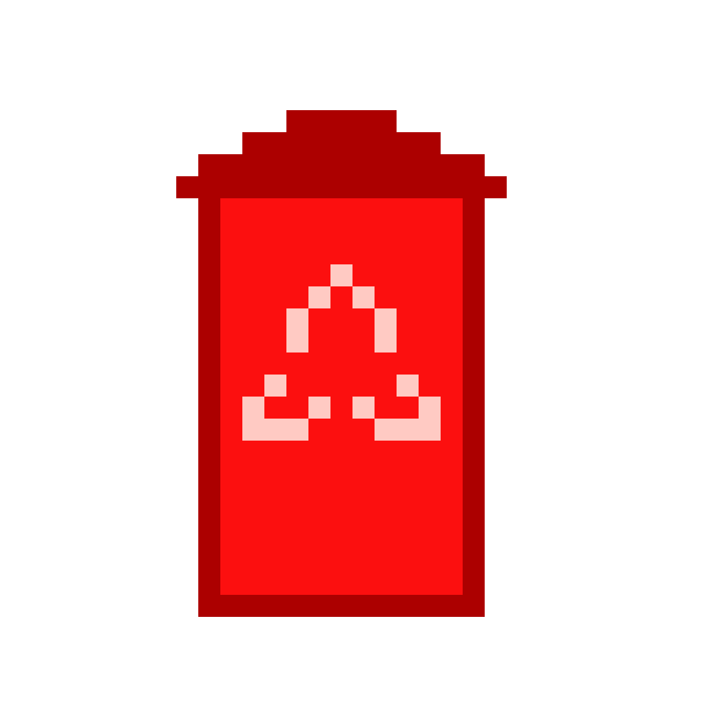 Lixeira Pixel art Plástico